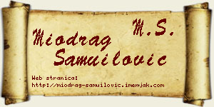 Miodrag Samuilović vizit kartica